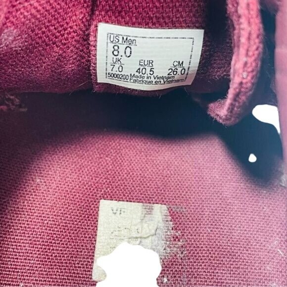 Vans Old Skool Classic Low Sneakers, Maroon, Unisex Men's US Size 8 - Picture 5 of 9